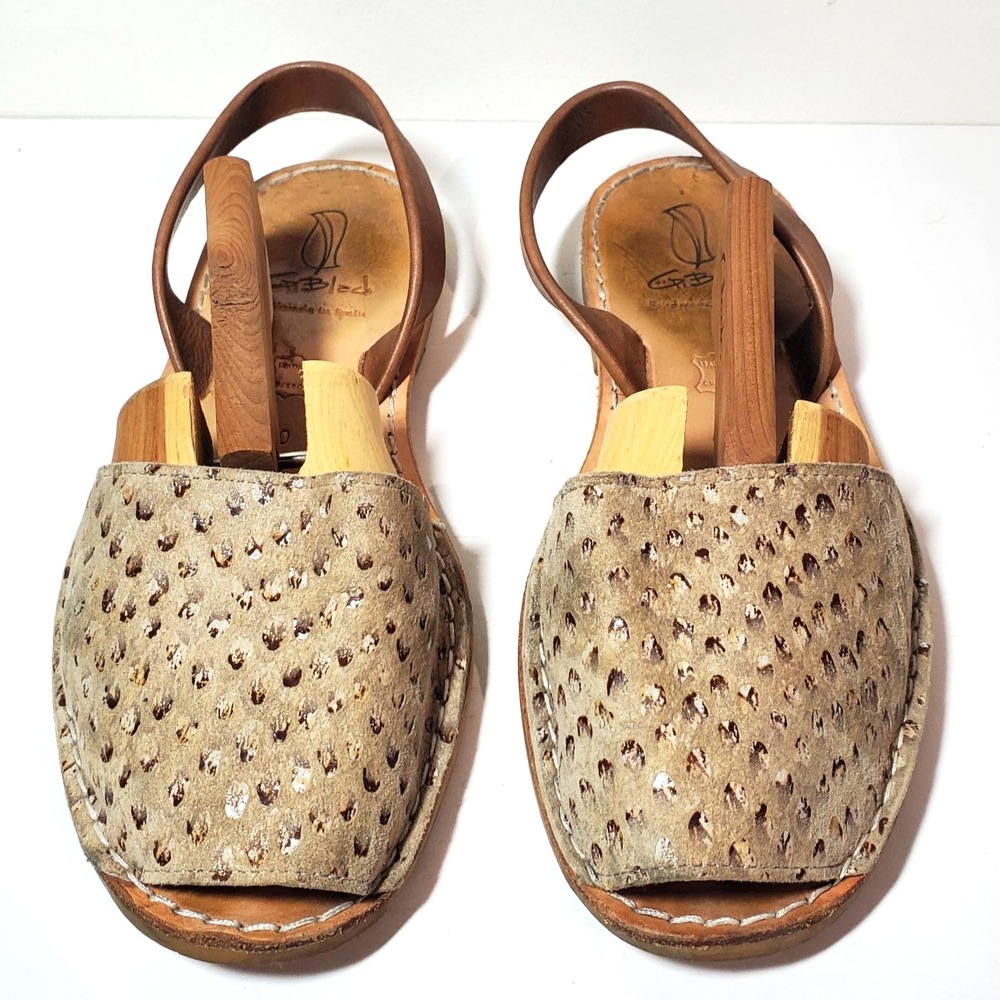 G. Black‎ Leather Slingback Sandel Tan Women's Size US 9 EU 40